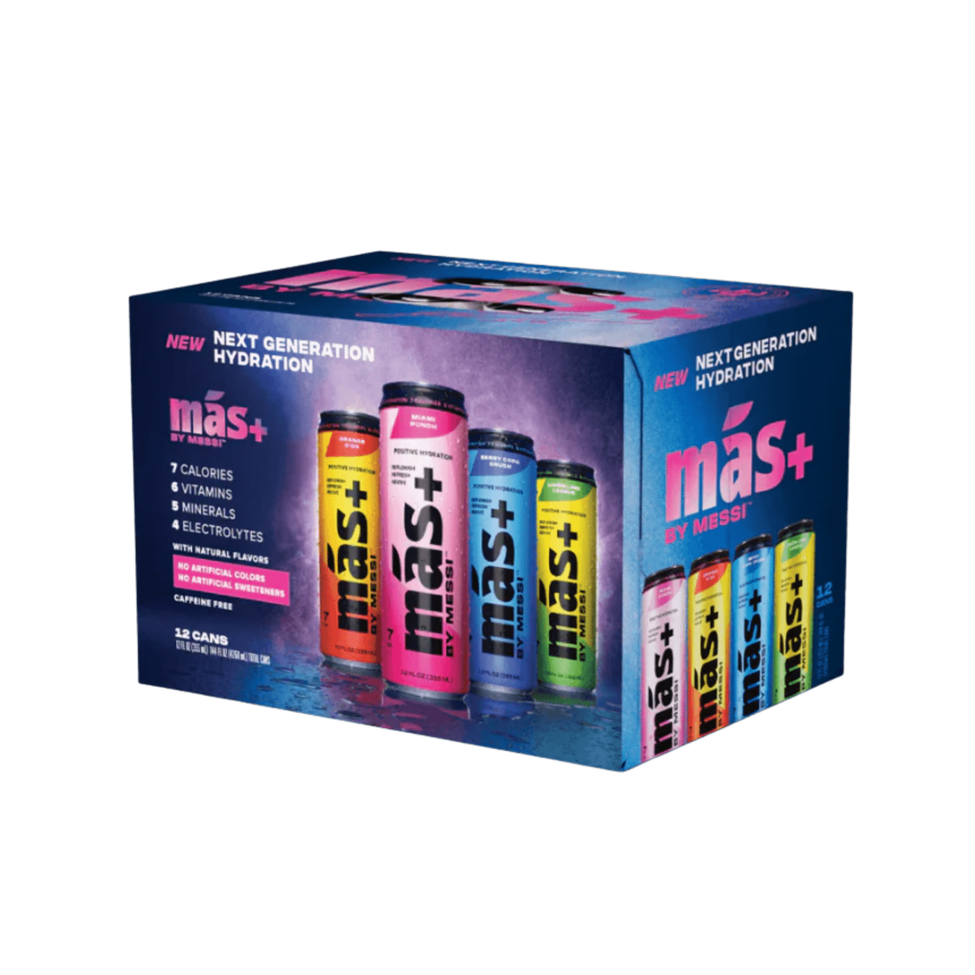 Mas+ Assorted by Messi 12x355 ml - ENERGYA