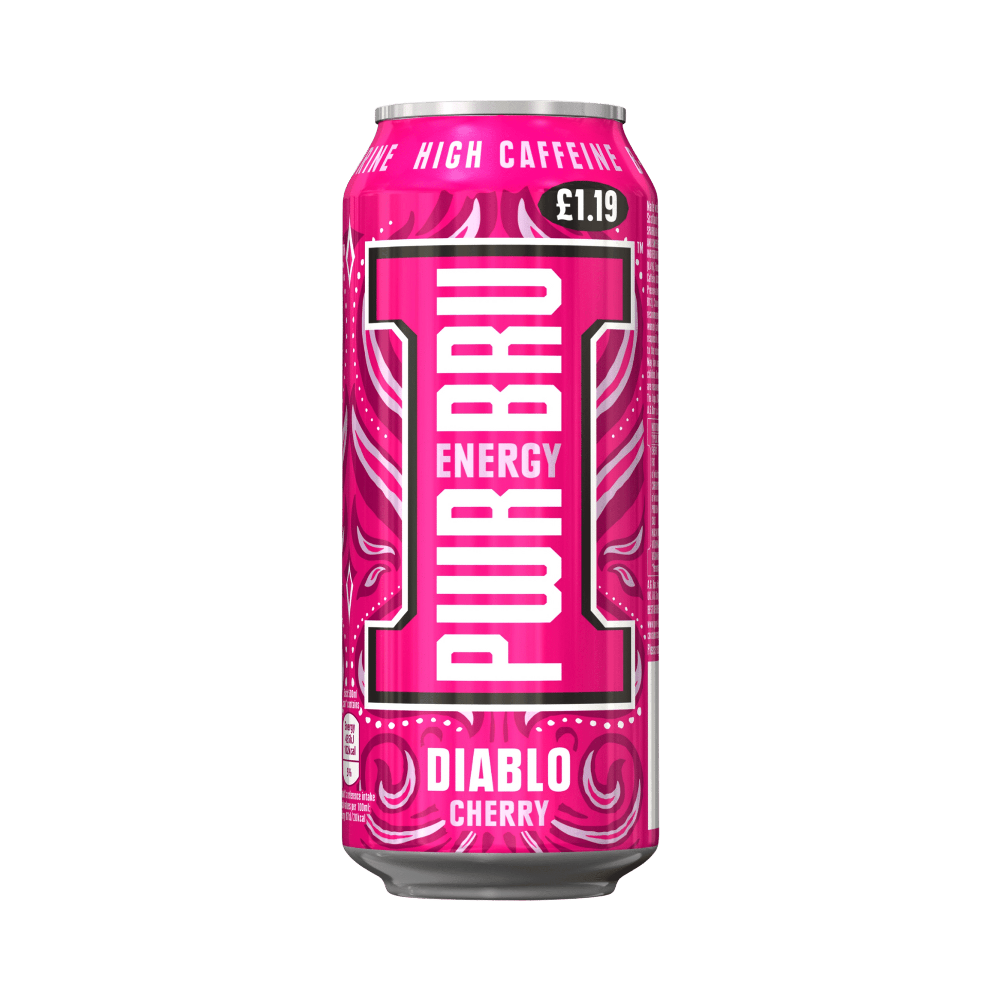 Power Bru Diablo Cherry Energy Drink 500 ml - ENERGYA